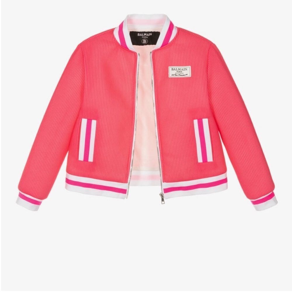 Balmain Kids Girls Pink Jacket - Picture 5 of 5